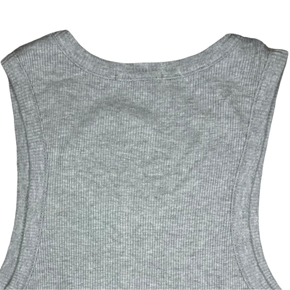 AGOLDE Women’s Gray Poppy Scoop Ribbed Stretch Tank Top Size Large - Picture 4 of 8